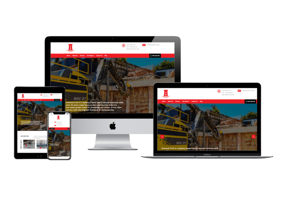 construction website design