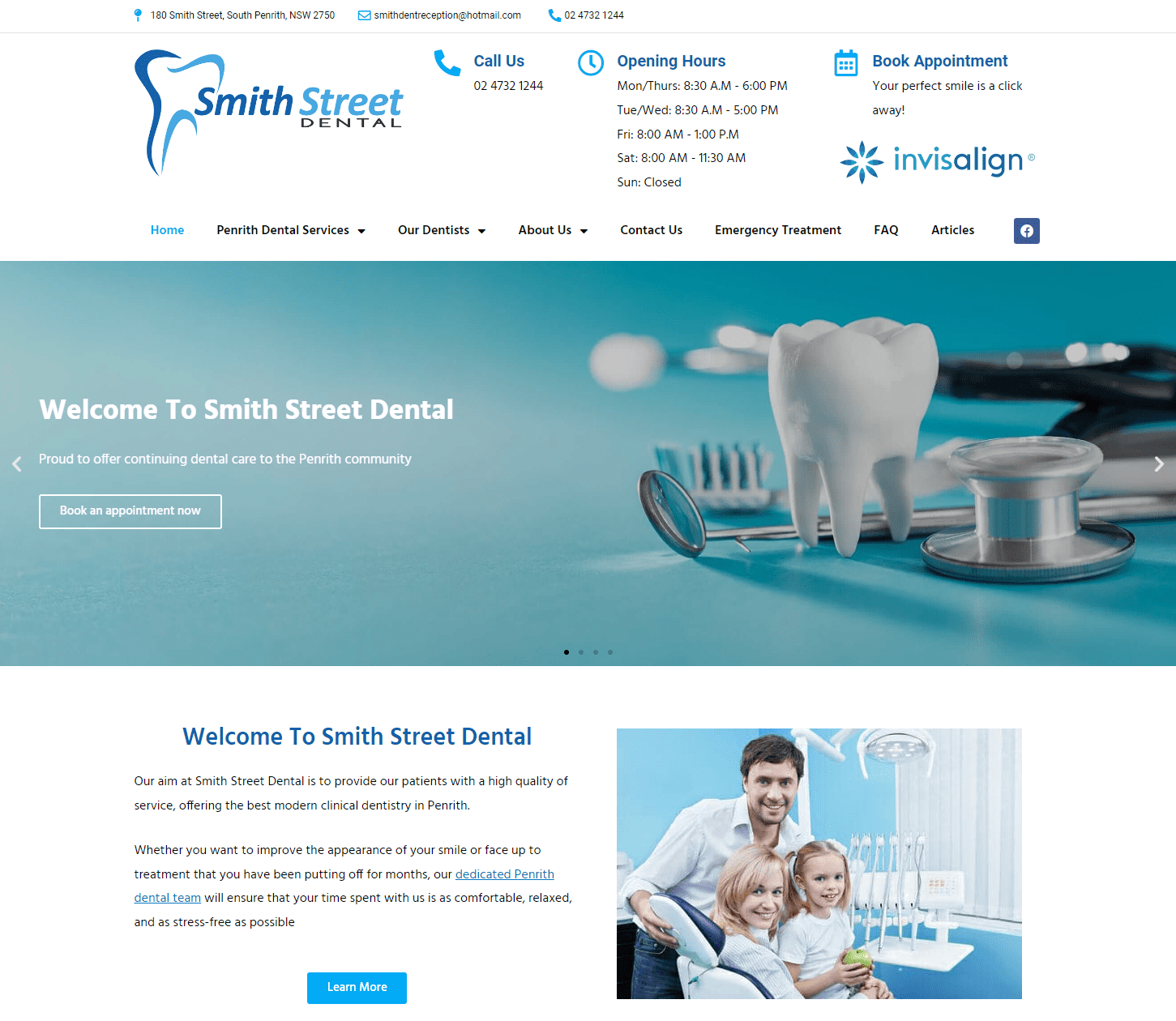 dental website design