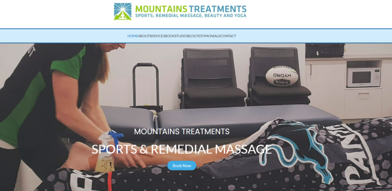 massage therapist website redesign