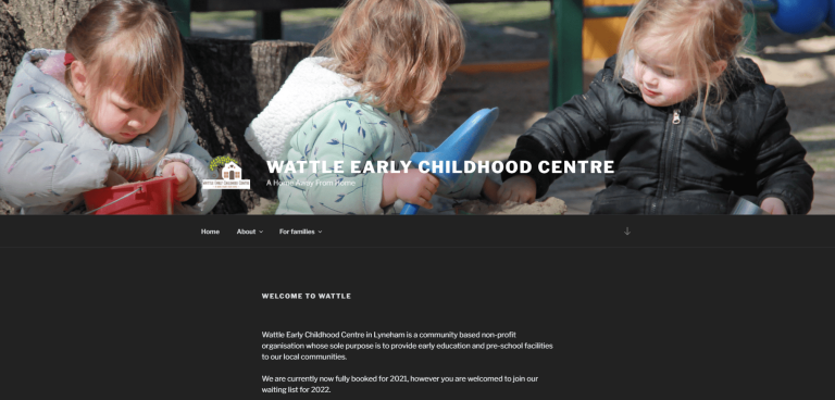 childcare centre website redesign